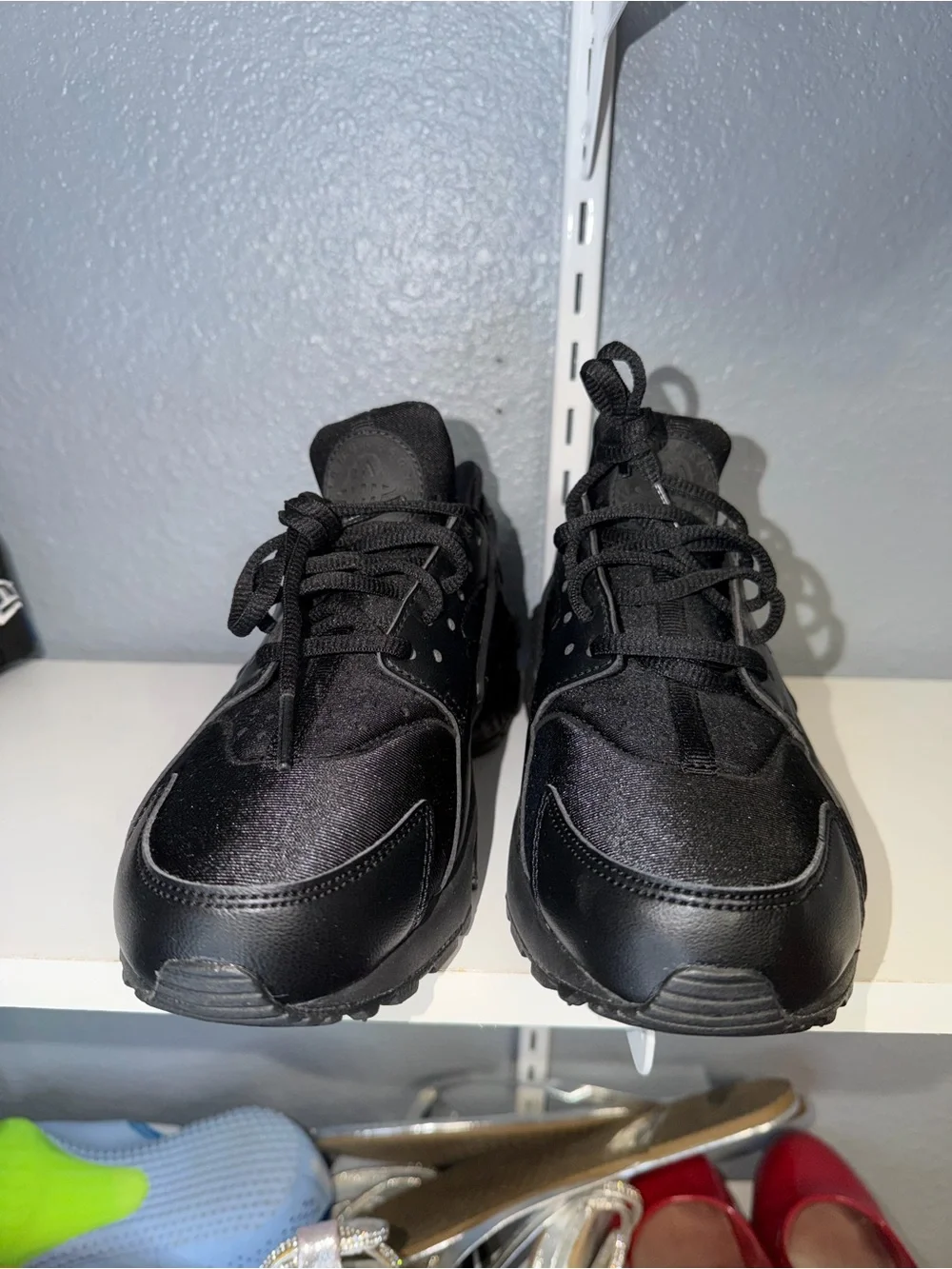 Nike Women's Black Leather & Mesh Sneakers - Picture 4 of 7